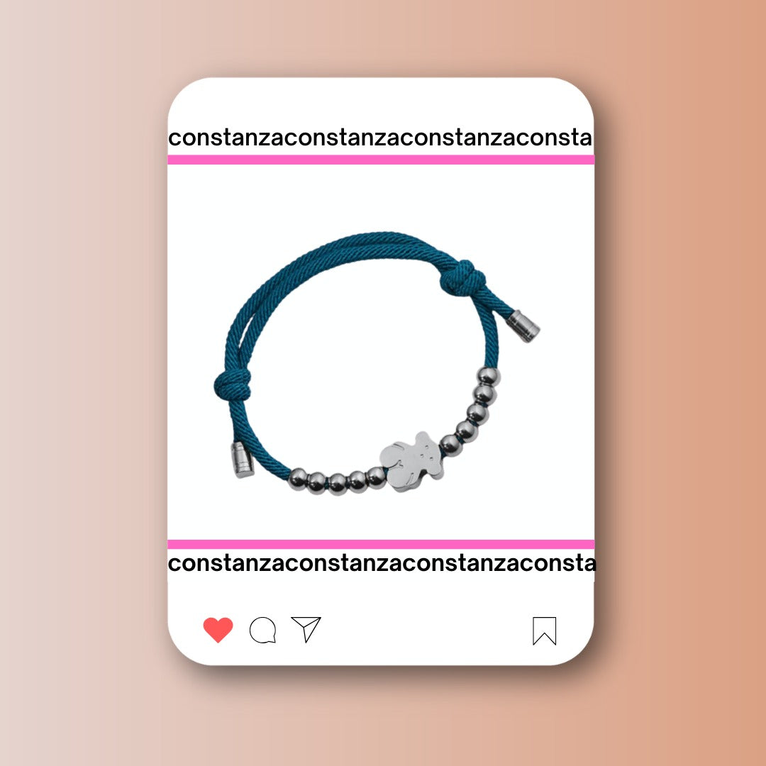 Pulsera Cordón Osito Blue
